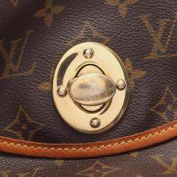 Pre Owned Louis Vuitton Tulum GM Shoulder Bag  Monogram Canvas Brown