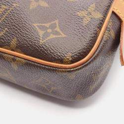 Pre Owned Louis Vuitton Marly Bandouliere Shoulder Bag  Monogram Canvas