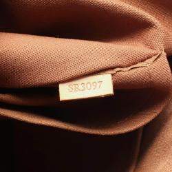 Pre Owned Louis Vuitton Palermo PM Shoulder Handbag  Monogram Canvas Brown