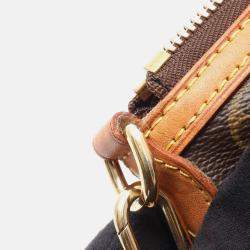 Pre Owned Louis Vuitton Palermo PM Shoulder Handbag  Monogram Canvas Brown