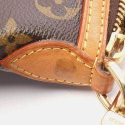 Pre Owned Louis Vuitton Palermo PM Shoulder Handbag  Monogram Canvas Brown