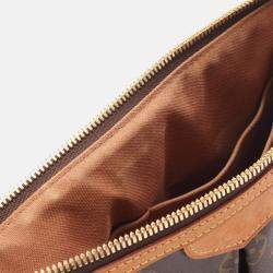 Pre Owned Louis Vuitton Palermo PM Shoulder Handbag  Monogram Canvas Brown