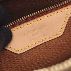 Pre Owned Louis Vuitton Cabas Mezzo Tote Bag  Monogram Canvas Leather Brown