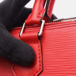 Pre Owned Louis Vuitton Alma MM Coquelicot Epi Leather Top Handle Bag