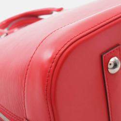 Pre Owned Louis Vuitton Alma MM Coquelicot Epi Leather Top Handle Bag