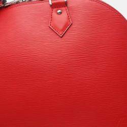 Pre Owned Louis Vuitton Alma MM Coquelicot Epi Leather Top Handle Bag