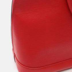 Pre Owned Louis Vuitton Alma MM Coquelicot Epi Leather Top Handle Bag
