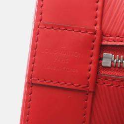 Pre Owned Louis Vuitton Alma MM Coquelicot Epi Leather Top Handle Bag