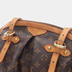 Pre Owned Louis Vuitton Tivoli Gm Handbag  Monogram Canvas Leather Brown