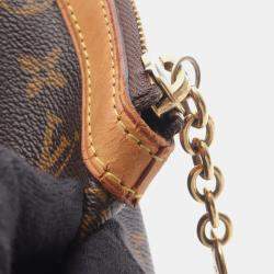 Pre Owned Louis Vuitton Tivoli Gm Handbag  Monogram Canvas Leather Brown