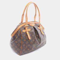 Pre Owned Louis Vuitton Tivoli Gm Handbag  Monogram Canvas Leather Brown