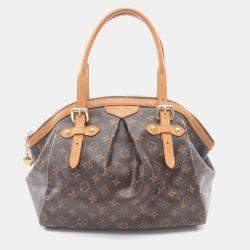 Pre Owned Louis Vuitton Tivoli Gm Handbag  Monogram Canvas Leather Brown