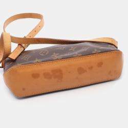 Pre Owned Louis Vuitton Trotteur Shoulder Bag  Monogram Canvas Leather Brown