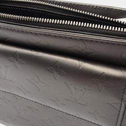 Pre Owned Louis Vuitton Alston Black Monogram Matt Leather Shoulder Bag