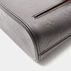 Pre Owned Louis Vuitton Alston Black Monogram Matt Leather Shoulder Bag