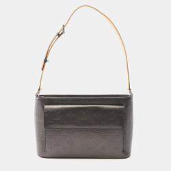 Pre Owned Louis Vuitton Alston Black Monogram Matt Leather Shoulder Bag