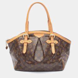 Pre Owned Louis Vuitton Tivoli Gm Handbag  Monogram Canvas Leather Brown