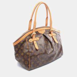 Pre Owned Louis Vuitton Tivoli Gm Handbag  Monogram Canvas Leather Brown