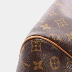 Pre Owned Louis Vuitton Tivoli Gm Handbag  Monogram Canvas Leather Brown