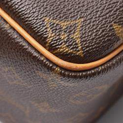 Pre Owned Louis Vuitton Deauville Bowling Vanity Handbag  Monogram Canvas