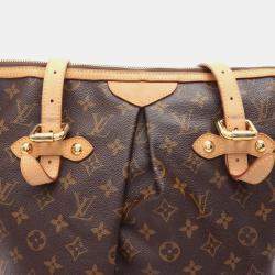Pre Owned Louis Vuitton Palermo Gm Shoulder Tote Bag  Monogram Canvas Brown