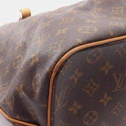 Pre Owned Louis Vuitton Palermo Gm Shoulder Tote Bag  Monogram Canvas Brown