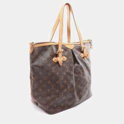 Pre Owned Louis Vuitton Palermo Gm Shoulder Tote Bag  Monogram Canvas Brown