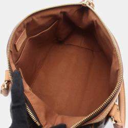 Pre Owned Louis Vuitton Tivoli Pm Handbag  Monogram Canvas Leather Brown