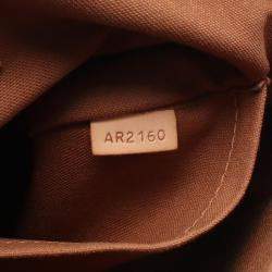 Pre Owned Louis Vuitton Tivoli Pm Handbag  Monogram Canvas Leather Brown