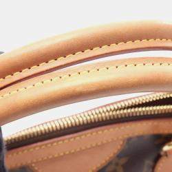 Pre Owned Louis Vuitton Tivoli Pm Handbag  Monogram Canvas Leather Brown