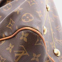 Pre Owned Louis Vuitton Tivoli Pm Handbag  Monogram Canvas Leather Brown