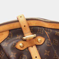 Pre Owned Louis Vuitton Tivoli Gm Shoulder Handbag  Monogram Canvas Brown