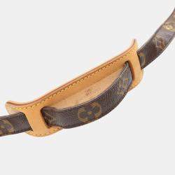 Pre Owned Louis Vuitton Nile Shoulder Bag  Monogram Canvas Leather Brown