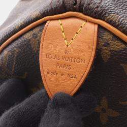 Pre Owned Louis Vuitton Speedy 30 Handbag  Monogram Canvas Leather Brown
