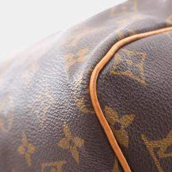 Pre Owned Louis Vuitton Speedy 30 Handbag  Monogram Canvas Leather Brown