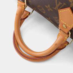 Pre Owned Louis Vuitton Speedy 30 Handbag  Monogram Canvas Leather Brown