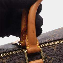 Pre Owned Louis Vuitton Speedy 30 Handbag  Monogram Canvas Leather Brown