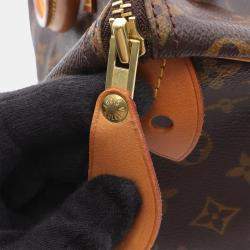 Pre Owned Louis Vuitton Speedy 30 Handbag  Monogram Canvas Leather Brown