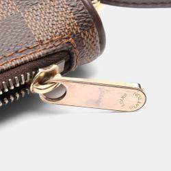Pre Owned Louis Vuitton Ravello Gm Shoulder Bag  Damier Canvas Ebene