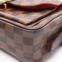 Pre Owned Louis Vuitton Ravello Gm Shoulder Bag  Damier Canvas Ebene