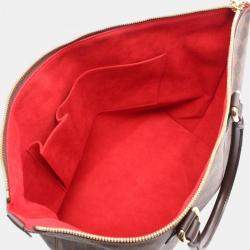 Pre Owned Louis Vuitton Saleya MM Brown Damier Ebene Canvas Tote Bag