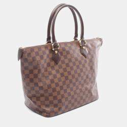 Pre Owned Louis Vuitton Saleya MM Brown Damier Ebene Canvas Tote Bag