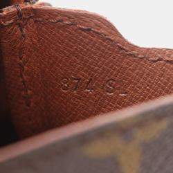 Pre Owned Louis Vuitton Cartouchiere Pm Shoulder Bag  Monogram Canvas Leather