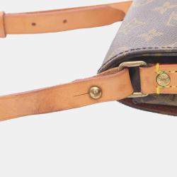 Pre Owned Louis Vuitton Cartouchiere Pm Shoulder Bag  Monogram Canvas Leather