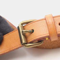 Pre Owned Louis Vuitton Cartouchiere Pm Shoulder Bag  Monogram Canvas Leather