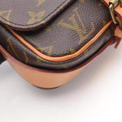 Pre Owned Louis Vuitton Cartouchiere Pm Shoulder Bag  Monogram Canvas Leather