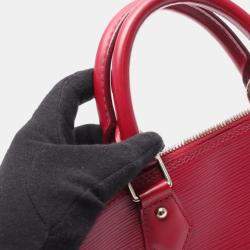 Pre Owned Louis Vuitton Alma Pm Handbag  Epi Leather Pink Fuschia