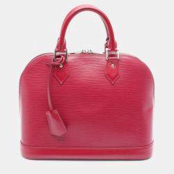Pre Owned Louis Vuitton Alma Pm Handbag  Epi Leather Pink Fuschia