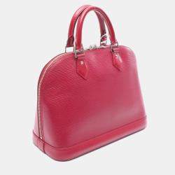 Pre Owned Louis Vuitton Alma Pm Handbag  Epi Leather Pink Fuschia