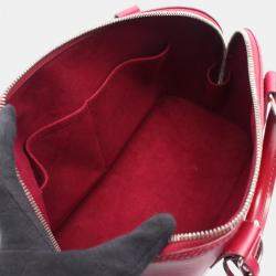 Pre Owned Louis Vuitton Alma Pm Handbag  Epi Leather Pink Fuschia